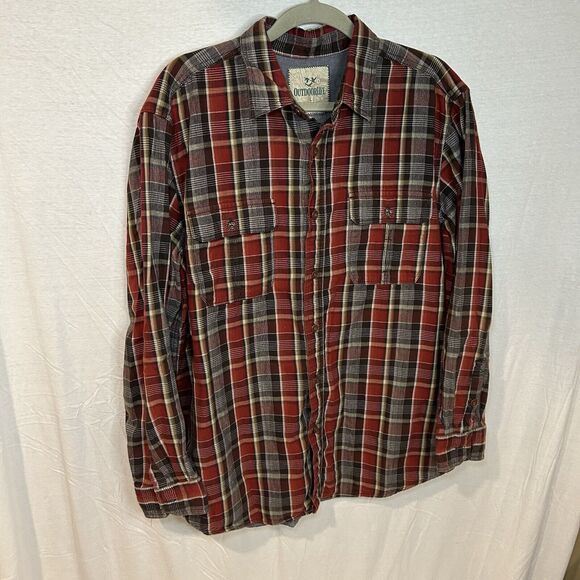 Outdoor Life Other - Outdoor Life Flannel Plaid Long Sleeve Men's Size Large Red White Brown Black